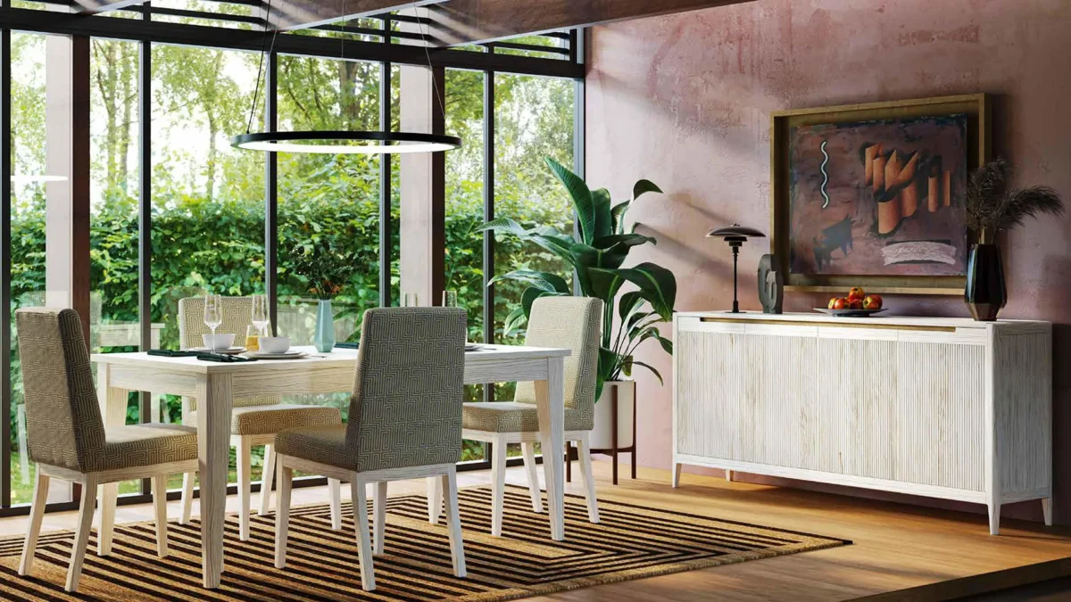 Mesas de comedor de madera maciza en Muebles Herrera en Olivares, Sevilla